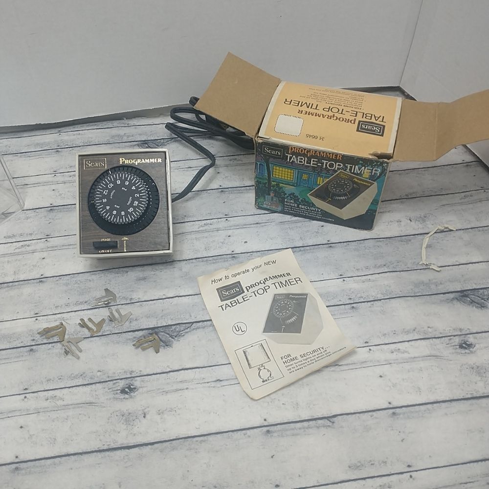 Sears Vintage Table-top Timer Model 34 6645 Home Security & Lighting Automation.